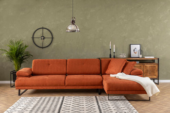 Ugaona sofa Mustang mali desni - narandžasti