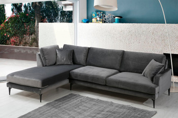 Ugaona sofa  Papira ugao lijevi (Chl+3R) - antracit