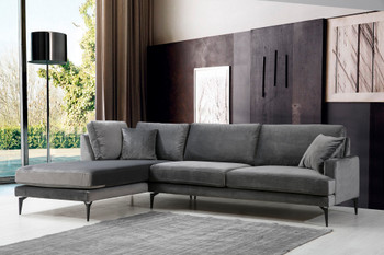 Ugaona sofa  Papira ugao lijevi (Chl+3R) - antracit