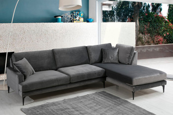 Ugaona sofa  Papira ugao desni (L3+Chl) - antracit