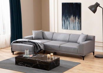 Ugaona sofa Petra L Corner - svijetlo siva