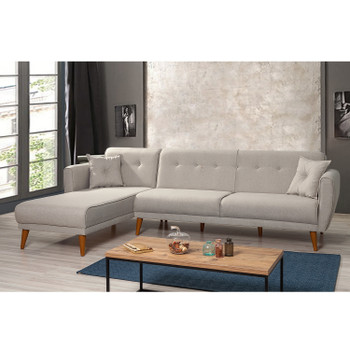 Ugaona sofa-krevet Aria Köşe -Krema