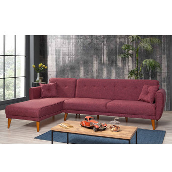 Ugaona sofa-krevet Aria Köşe-Claret Red