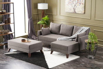 Ugaona sofa-krevet Bella Mini ugaona sofa desno - braon