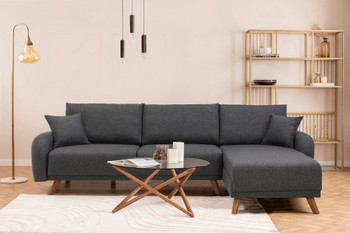 Ugaona sofa-krevet Hera 1 Kutak - antracit