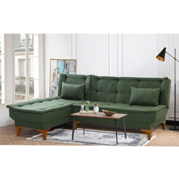 Ugaona sofa-krevet Santo lijevo - zeleno