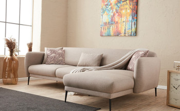 Ugaona sofa-krevet Venus R - krema