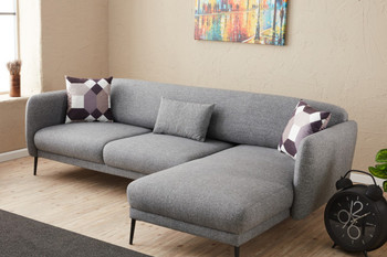 Ugaona sofa-krevet Venera R - Siva