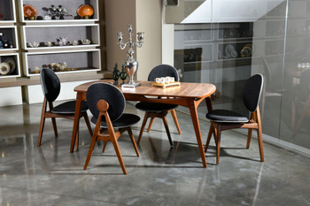 Set stolova i stolica (5 komada) Touch Wooden - antracit