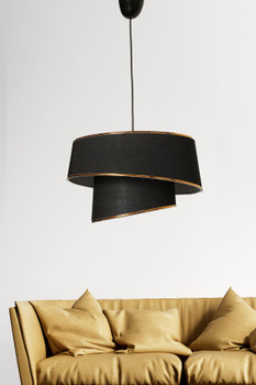 Stropna svjetiljka Barette - zlatna, crna
