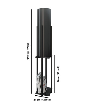 Podna lampa Dor - Crna v2