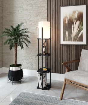 Podna lampa Nora – Crna