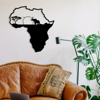 Dekorativni metalni zidni pribor Afrikanac 1
