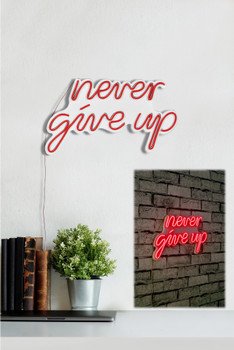 Dekorativna plastična led rasvjeta Never Give Up - Crvena