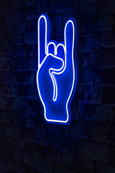 Dekorativna plastična led rasvjeta Rock N Roll Sign - Plava