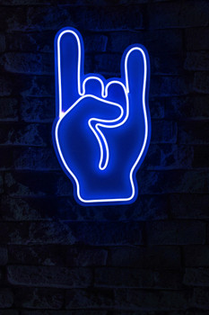Dekorativna plastična led rasvjeta Rock N Roll Sign - Plava