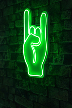 Dekorativna plastična led rasvjeta Rock N Roll Sign - Zelena