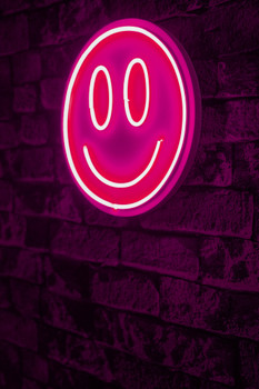 Dekorativna plastična led rasvjeta Smajli - roze