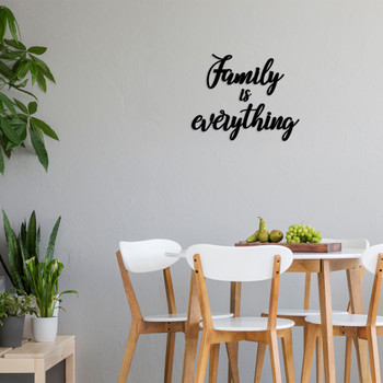 Ukrasni drveni zidni pribor Porodica je sve