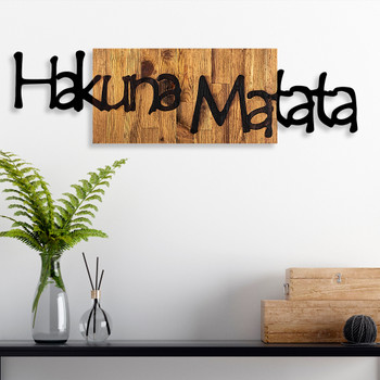 Ukrasni drveni zidni pribor  Hakuna Matata 4