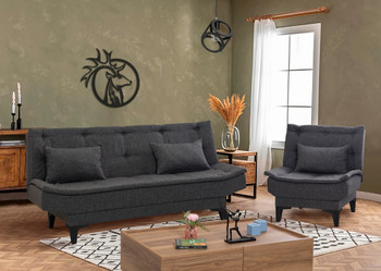 Sofa-krevet Garnitura Santo-S-Antracit -1053