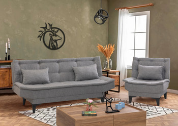 Sofa-krevet Garnitura Santo-S-Grey -1008