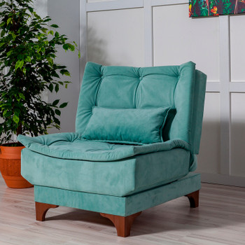 Wing Chair Kelebek Berjer-Morska zelena