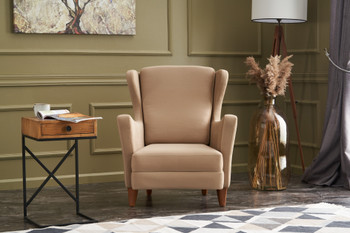 Wing Chair Lola Berjer - Krem