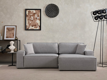 Kutna sofa-krevet Pırlo kut desno - svijetlo siva   a.g