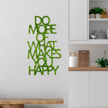Ukrasni metalni zidni dodatak Radite više onoga što vas čini sretnima   a.g