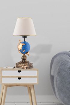 Stolna lampa Svijet - bijelo, plavo   a.g