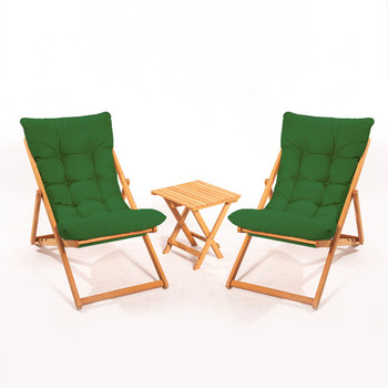 Set vrtnih stolova i stolica (3 komada) MY005 - Zelena