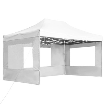 Profesionalni sklopivi šator za zabave 4,5 x 3 m bijeli 45500