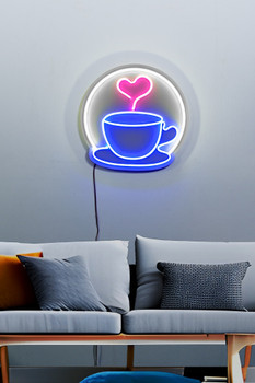 Dekorativna plastična led rasvjeta Šalica za kavu - višebojna