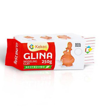 Glina, masa za oblikovanje, bijela 250g, Kekec