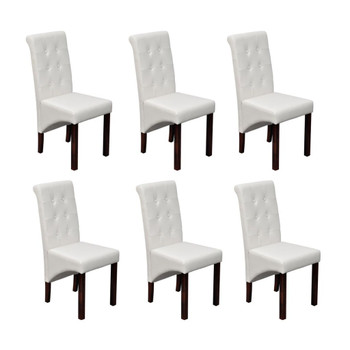 Moderni bijeli set od 6 blagovaonskih stolica
