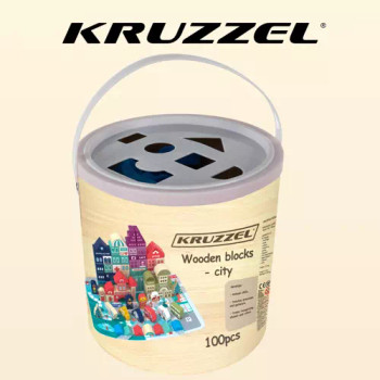 Drvene kocke - grad 100 kom. Kruzzel 19159