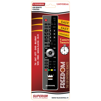 Superior Daljinski upravljač, za 4 uređaja, PC programiranje - SUPERIOR 4:1 FREEDOM - black