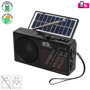 SAL Radio prijemnik, solarno / baterijsko napajanje, Bluetooth - RPH 1