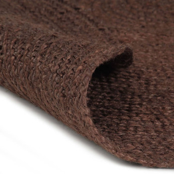 Ručno rađeni tepih od jute okrugli 120 cm smeđi