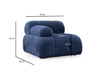 Sofa s jednim sjedištem Petite L1 - Noćno plava