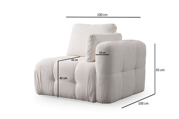 Sofa s jednim sjedištem Amaris 1R - Bijela
