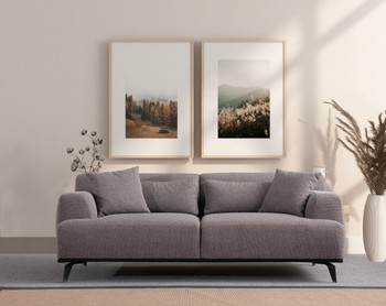 Sofa s 2 sjedala Jaguar 2 - Smeđa, Siva