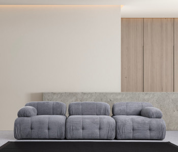 Sofa s 3 sjedala Petite 3 - Siva