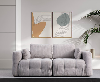 Sofa s 2 sjedala Amaris dvosjed - svijetlo siva