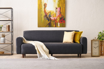 Sofa s 3 sjedala Noya lan - antracit