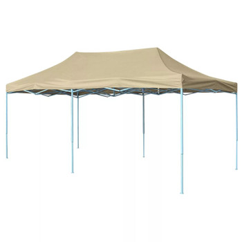 Sklopivi Pop-Up Šator 3x6 m Krem Bijeli