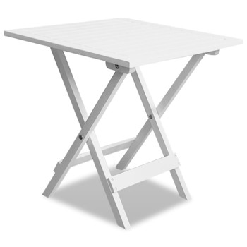 Bistro stol bijeli 46 x 46 x 47 cm masivno bagremovo drvo