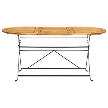 Vrtni stol od masivnog bagremovog drva 160 x 85 x 74 cm ovalni