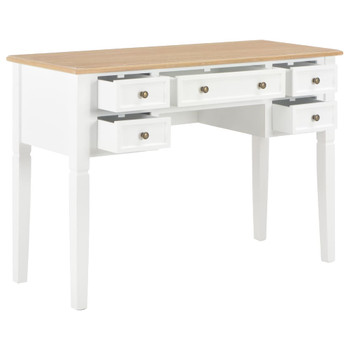 280069 Writing Desk White 109,5x45x77,5 cm Wood